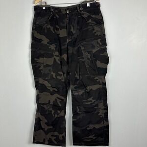 G-Star Mens Camouflage Cargo Pants‎ Mens Size 36 Straight Leg Brown Grunge Y2K